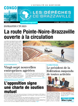 Les Dépêches de Brazzaville : Édition brazzaville du 02 mars 2016