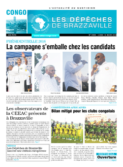 Les Dépêches de Brazzaville : Édition brazzaville du 14 mars 2016