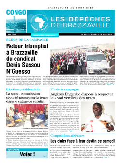 Les Dépêches de Brazzaville : Édition brazzaville du 18 mars 2016