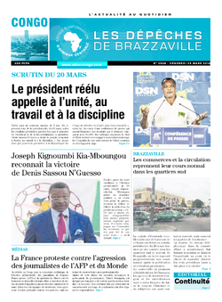 Les Dépêches de Brazzaville : Édition brazzaville du 25 mars 2016