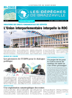 Les Dépêches de Brazzaville : Édition kinshasa du 08 avril 2016