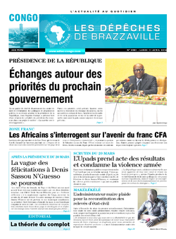 Les Dépêches de Brazzaville : Édition brazzaville du 11 avril 2016