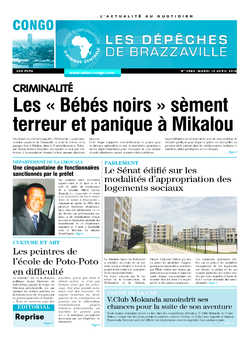 Les Dépêches de Brazzaville : Édition brazzaville du 12 avril 2016