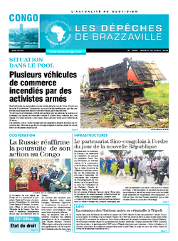 Les Dépêches de Brazzaville : Édition brazzaville du 19 avril 2016