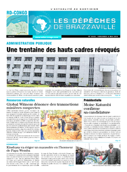 Les Dépêches de Brazzaville : Édition kinshasa du 06 mai 2016