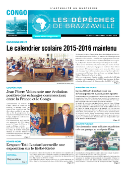 Les Dépêches de Brazzaville : Édition brazzaville du 11 mai 2016