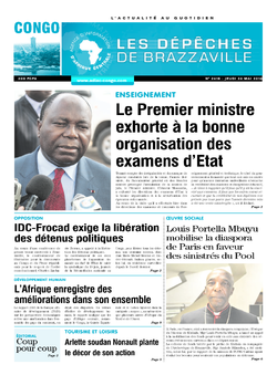 Les Dépêches de Brazzaville : Édition brazzaville du 26 mai 2016