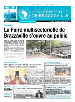 Les Dépêches de Brazzaville : Édition brazzaville du 08 juillet 2016