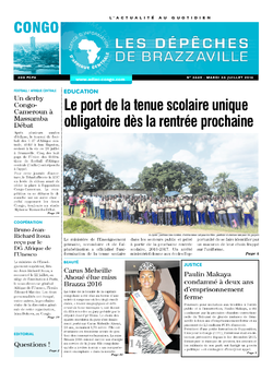 Les Dépêches de Brazzaville : Édition brazzaville du 26 juillet 2016
