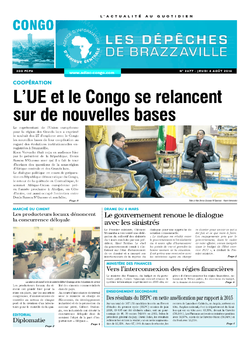 Les Dépêches de Brazzaville : Édition brazzaville du 04 août 2016