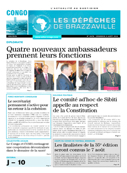 Les Dépêches de Brazzaville : Édition brazzaville du 05 août 2016