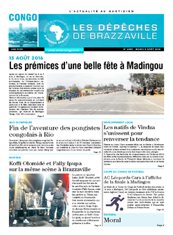 Les Dépêches de Brazzaville : Édition brazzaville du 09 août 2016