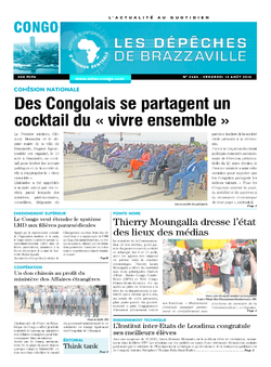 Les Dépêches de Brazzaville : Édition brazzaville du 12 août 2016