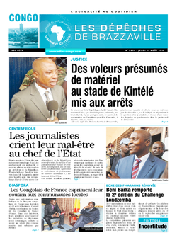 Les Dépêches de Brazzaville : Édition brazzaville du 25 août 2016