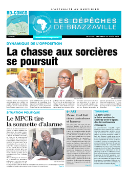 Les Dépêches de Brazzaville : Édition kinshasa du 26 août 2016