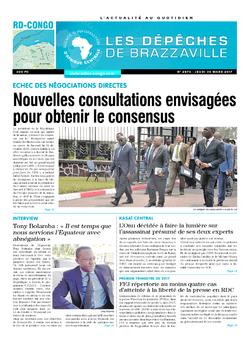 Les Dépêches de Brazzaville : Édition kinshasa du 30 mars 2017