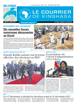 Les Dépêches de Brazzaville : Édition le courrier de kinshasa du 27 juin 2017