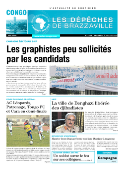Les Dépêches de Brazzaville : Édition brazzaville du 07 juillet 2017