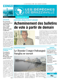 Les Dépêches de Brazzaville : Édition brazzaville du 10 juillet 2017