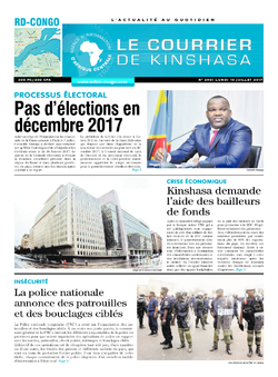 Les Dépêches de Brazzaville : Édition le courrier de kinshasa du 10 juillet 2017