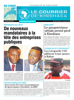 Les Dépêches de Brazzaville : Édition le courrier de kinshasa du 17 juillet 2017