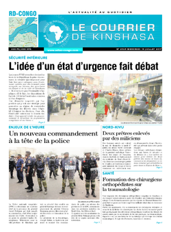 Les Dépêches de Brazzaville : Édition le courrier de kinshasa du 19 juillet 2017