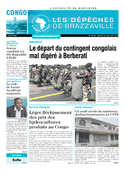 Les Dépêches de Brazzaville : Édition brazzaville du 20 juillet 2017
