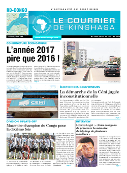 Les Dépêches de Brazzaville : Édition le courrier de kinshasa du 20 juillet 2017