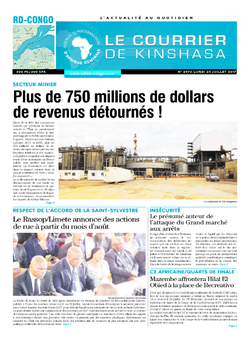 Les Dépêches de Brazzaville : Édition le courrier de kinshasa du 24 juillet 2017