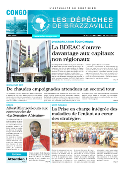Les Dépêches de Brazzaville : Édition brazzaville du 26 juillet 2017