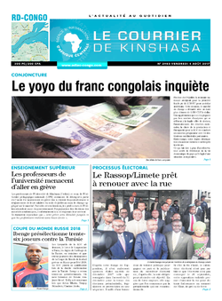 Les Dépêches de Brazzaville : Édition le courrier de kinshasa du 04 août 2017