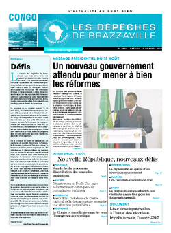 Les Dépêches de Brazzaville : Édition brazzaville du 15 août 2017