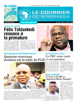 Les Dépêches de Brazzaville : Édition brazzaville du 17 août 2017