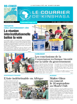 Les Dépêches de Brazzaville : Édition le courrier de kinshasa du 12 septembre 2017