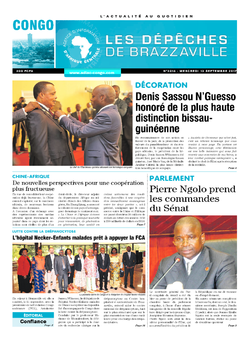 Les Dépêches de Brazzaville : Édition brazzaville du 13 septembre 2017