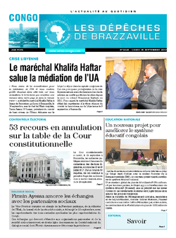 Les Dépêches de Brazzaville : Édition brazzaville du 18 septembre 2017