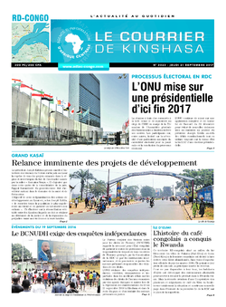 Les Dépêches de Brazzaville : Édition le courrier de kinshasa du 21 septembre 2017
