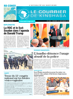 Les Dépêches de Brazzaville : Édition le courrier de kinshasa du 22 septembre 2017