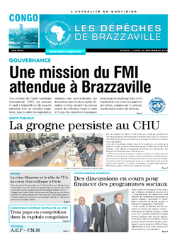 Les Dépêches de Brazzaville : Édition brazzaville du 25 septembre 2017