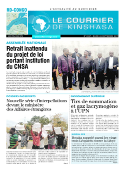 Les Dépêches de Brazzaville : Édition le courrier de kinshasa du 26 septembre 2017