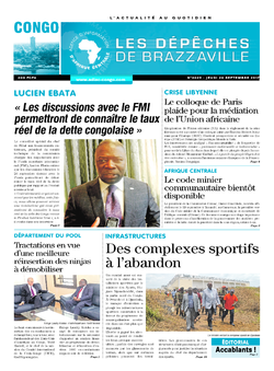 Les Dépêches de Brazzaville : Édition brazzaville du 28 septembre 2017