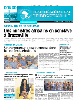 Les Dépêches de Brazzaville : Édition brazzaville du 03 octobre 2017