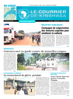 Les Dépêches de Brazzaville : Édition le courrier de kinshasa du 04 octobre 2017