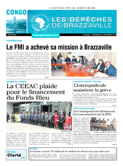 Les Dépêches de Brazzaville : Édition brazzaville du 06 octobre 2017
