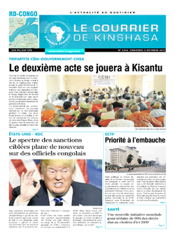 Les Dépêches de Brazzaville : Édition le courrier de kinshasa du 06 octobre 2017