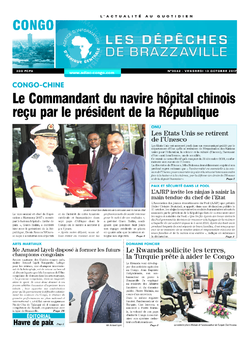 Les Dépêches de Brazzaville : Édition brazzaville du 13 octobre 2017