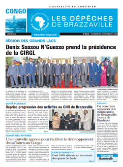 Les Dépêches de Brazzaville : Édition brazzaville du 20 octobre 2017