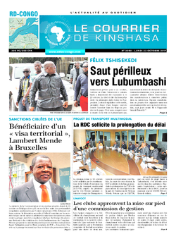 Les Dépêches de Brazzaville : Édition le courrier de kinshasa du 23 octobre 2017
