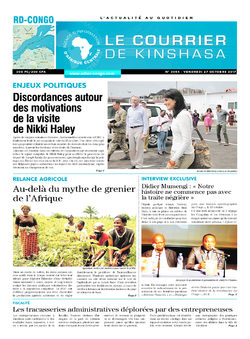 Les Dépêches de Brazzaville : Édition le courrier de kinshasa du 27 octobre 2017