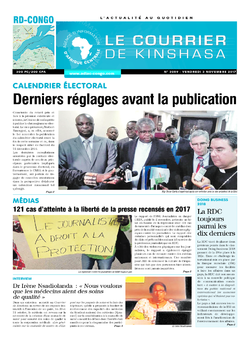 Les Dépêches de Brazzaville : Édition le courrier de kinshasa du 03 novembre 2017